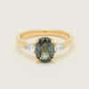 18ct Yellow Gold 3.01ct Green Sapphire & Diamond Ayla Ring