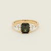 18ct Yellow Gold 1.36ct Green Tourmaline & Diamond Oriana Ring - Ring - Walker & Hall