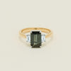 18ct Yellow Gold 2.35ct Green Sapphire Diamond Odyssey Ring