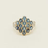 Deja Vu 9ct Yellow Gold 2.10ct Sapphire Cluster Ring - Ring - Walker & Hall