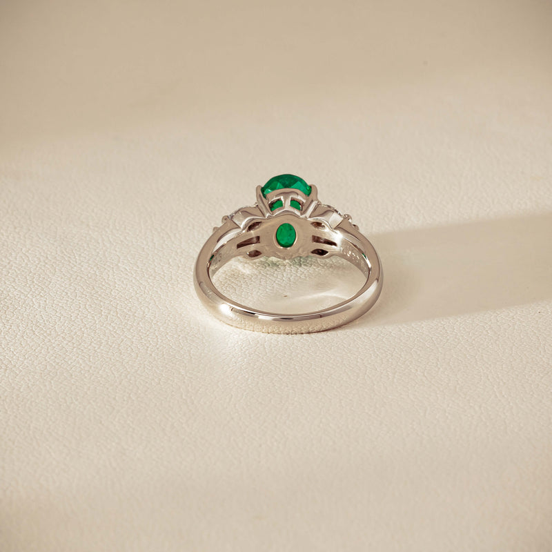 Deja Vu Platinum 1.67ct Emerald & Diamond Ring