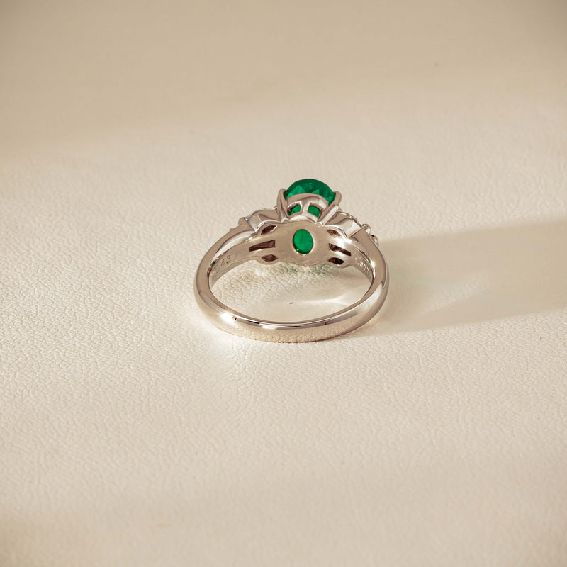 Deja Vu Platinum 1.67ct Emerald & Diamond Ring