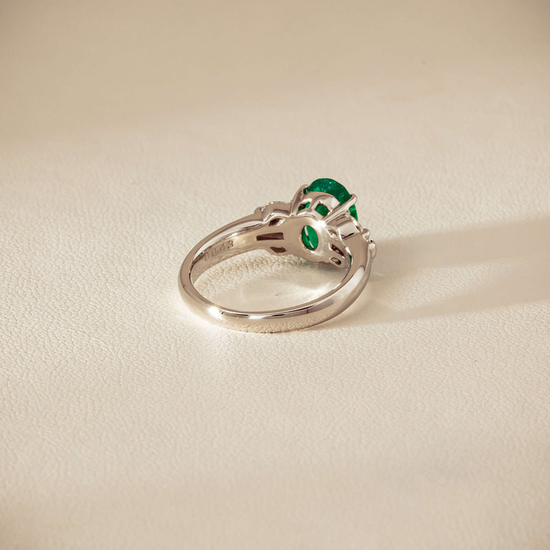Deja Vu Platinum 1.67ct Emerald & Diamond Ring