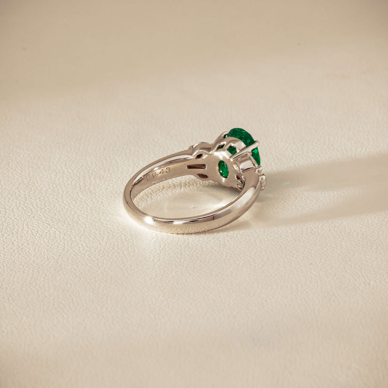 Deja Vu Platinum 1.67ct Emerald & Diamond Ring