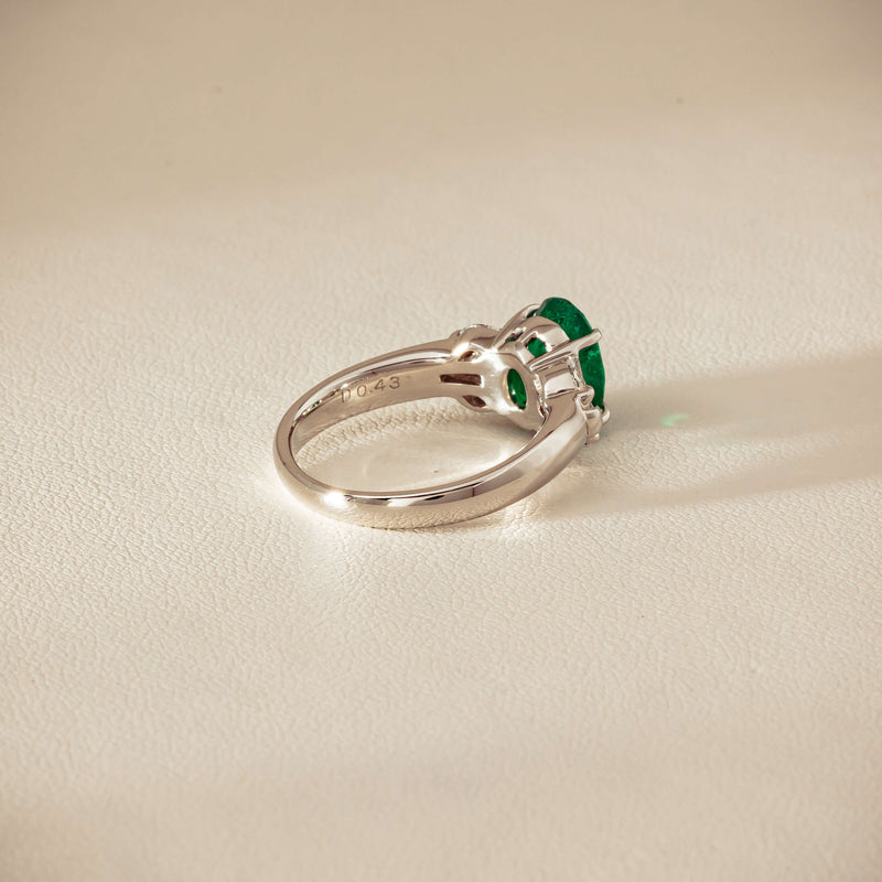 Deja Vu Platinum 1.67ct Emerald & Diamond Ring