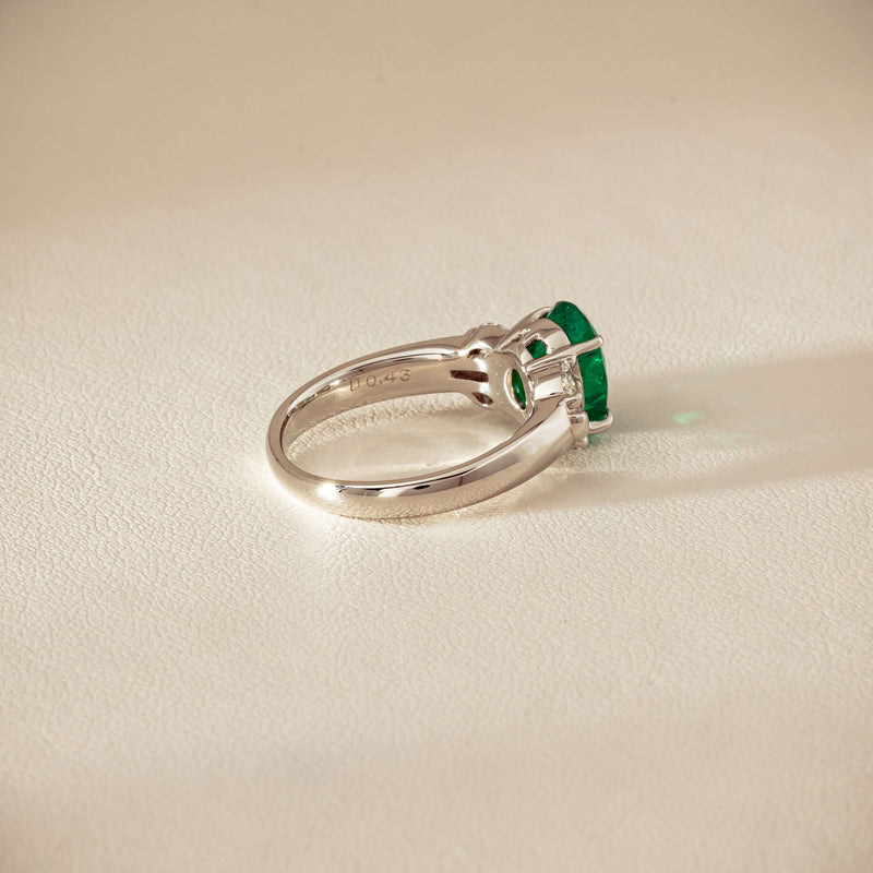 Deja Vu Platinum 1.67ct Emerald & Diamond Ring