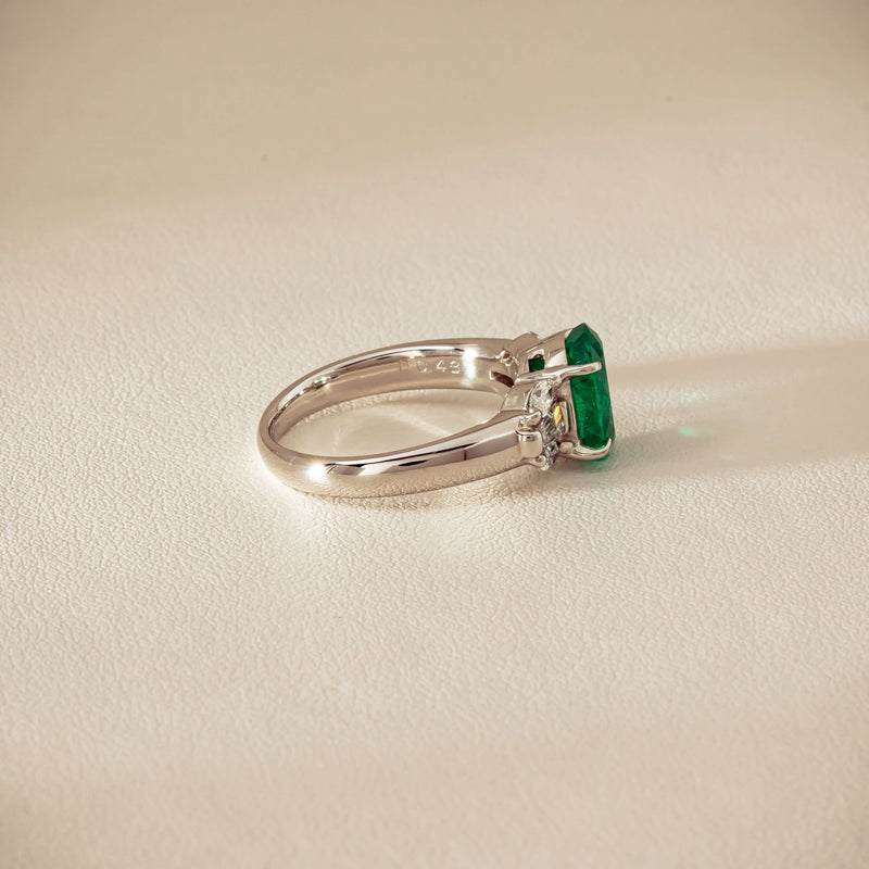 Deja Vu Platinum 1.67ct Emerald & Diamond Ring