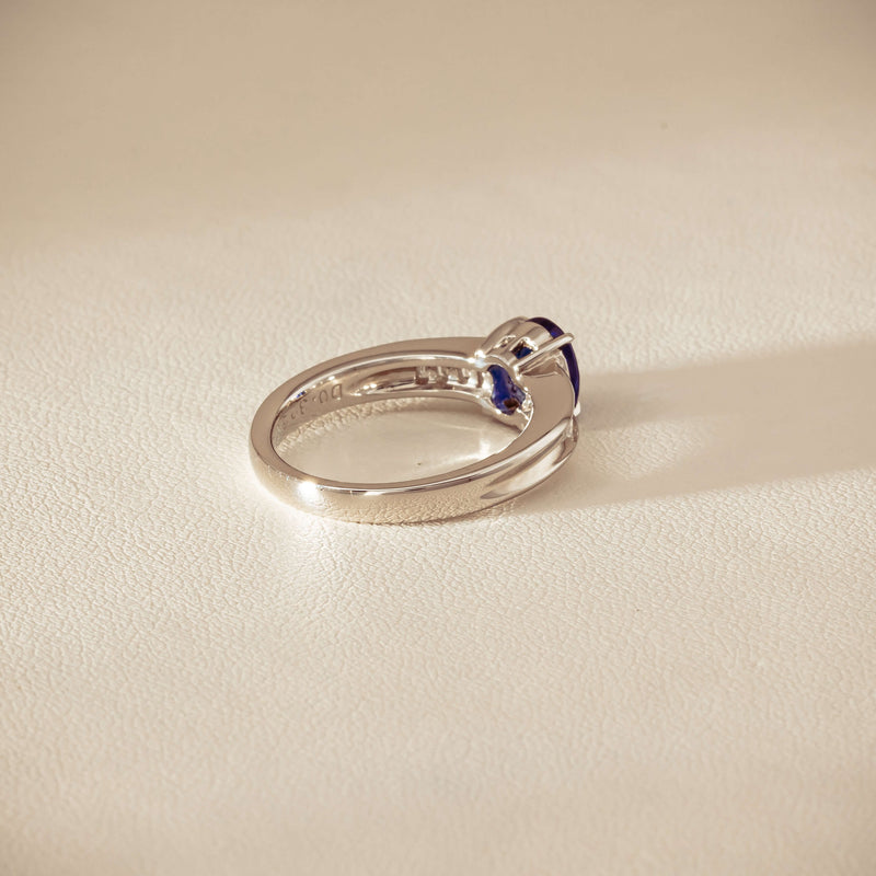 Deja Vu Platinum 1.19ct Oval Sapphire & Diamond Ring - Ring - Walker & Hall