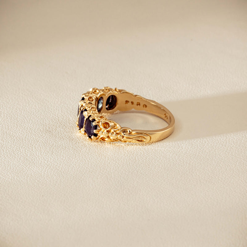 Deja Vu 14ct Yellow Gold 3.00ct Sapphire Ring - Ring - Walker & Hall