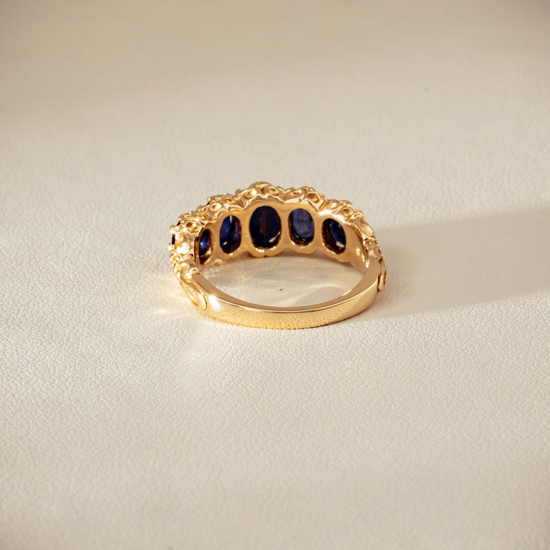 Deja Vu 14ct Yellow Gold 3.00ct Sapphire Ring - Ring - Walker & Hall