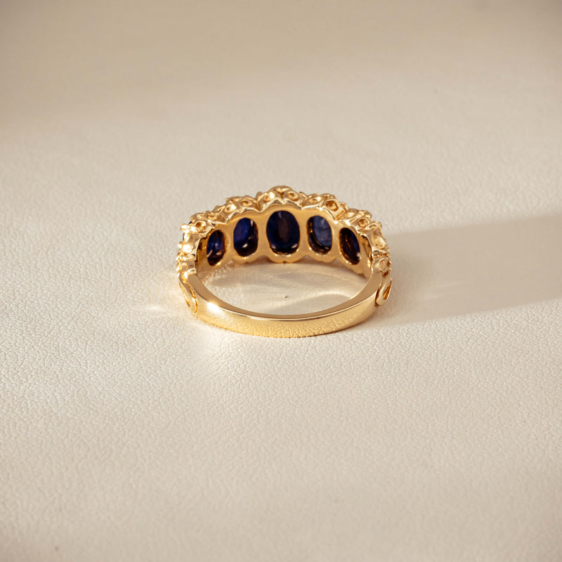 Deja Vu 14ct Yellow Gold 3.00ct Sapphire Ring - Ring - Walker & Hall