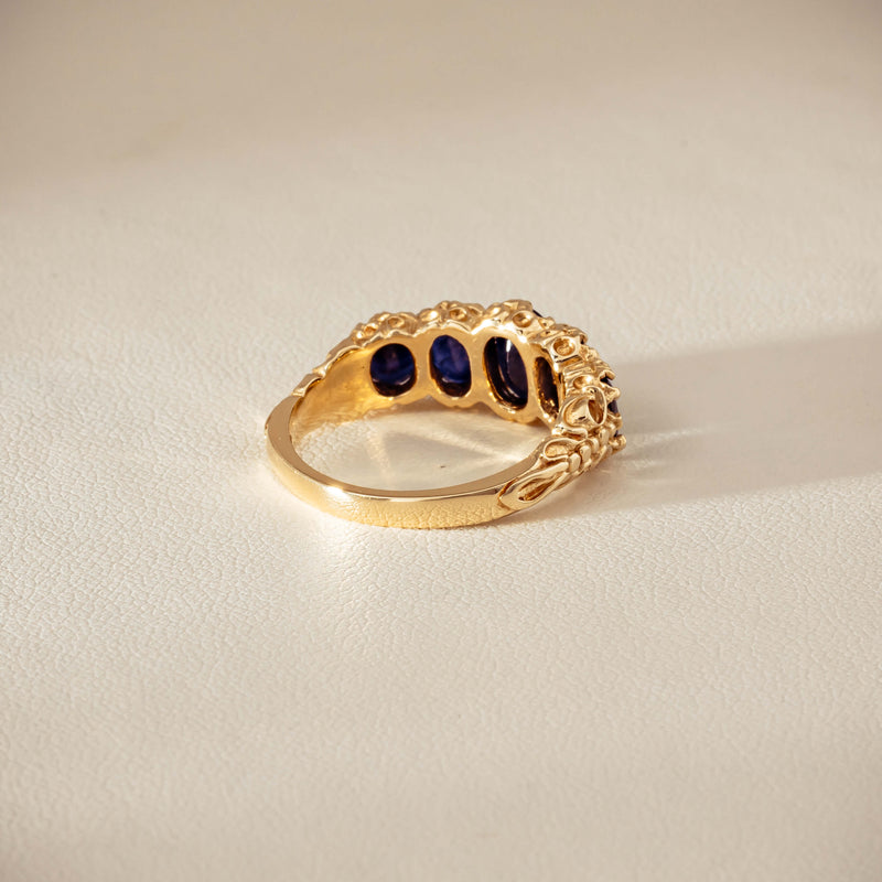 Deja Vu 14ct Yellow Gold 3.00ct Sapphire Ring - Ring - Walker & Hall