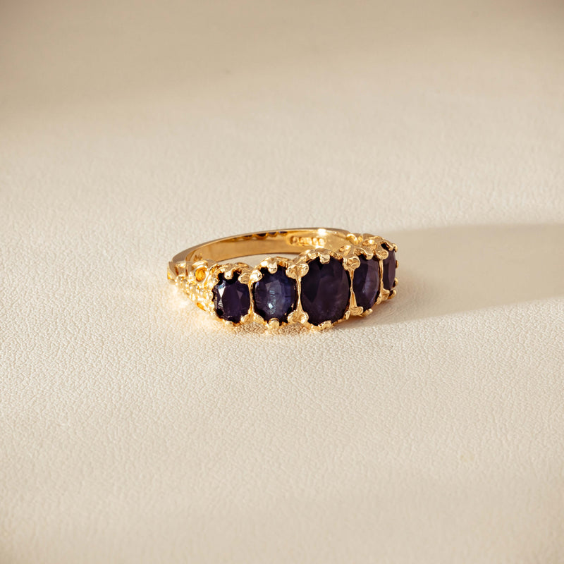 Deja Vu 14ct Yellow Gold 3.00ct Sapphire Ring - Ring - Walker & Hall