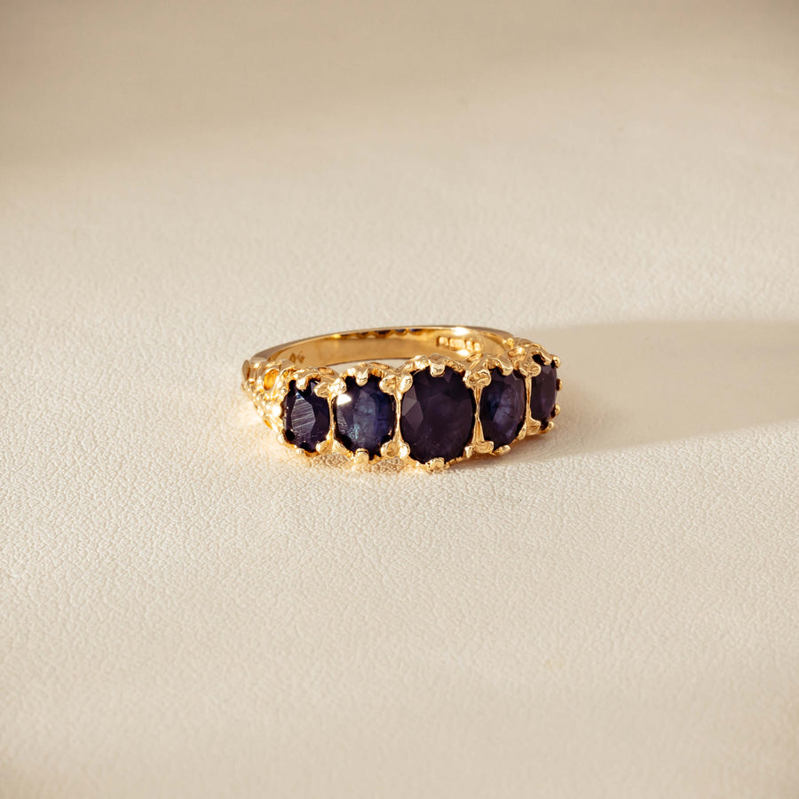 Deja Vu 14ct Yellow Gold 3.00ct Sapphire Ring - Ring - Walker & Hall