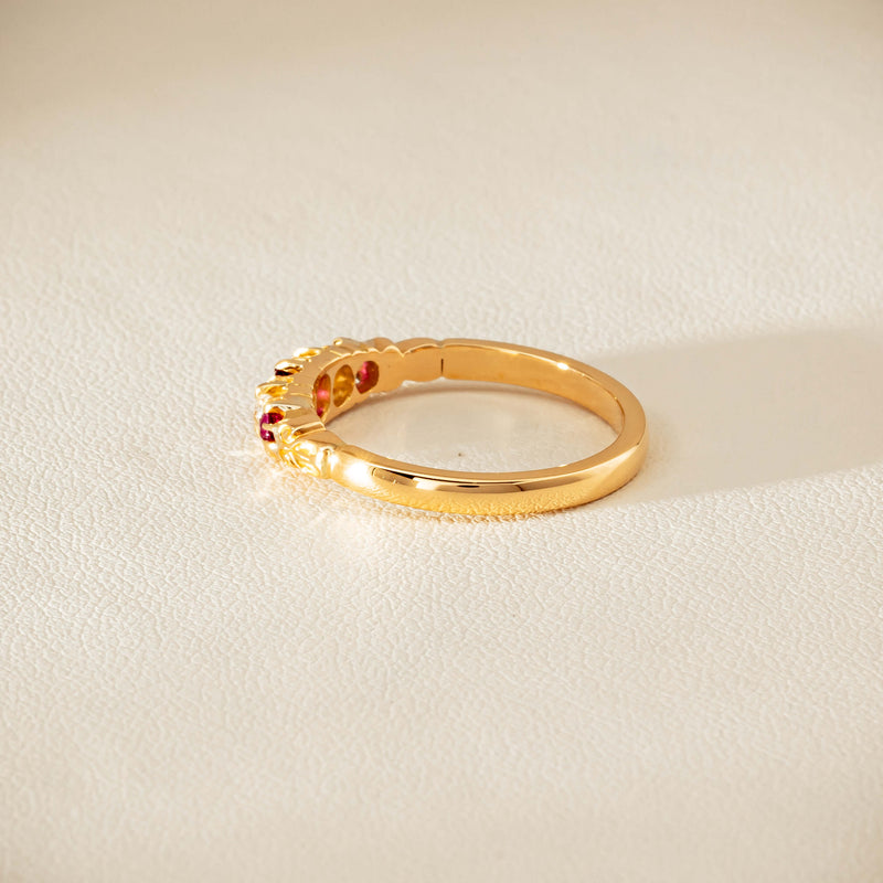 Deja Vu 18ct Yellow Gold Ruby & Diamond Ring - Ring - Walker & Hall