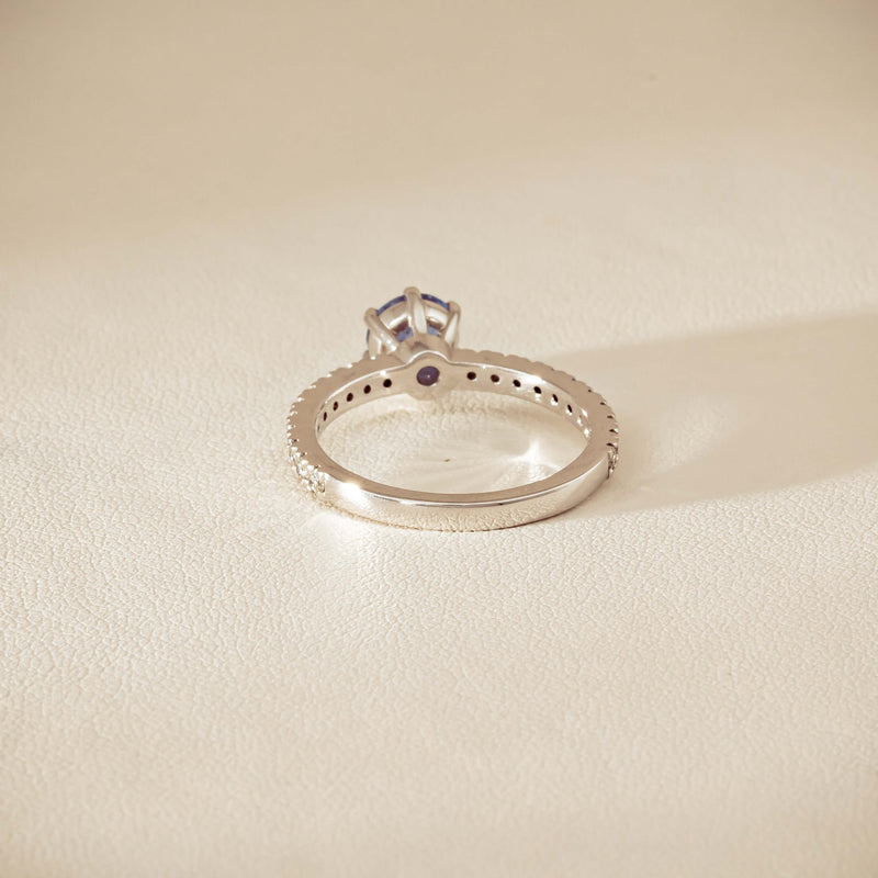 Deja Vu 18ct White Gold 1.03ct Sapphire & Diamond Ring - Ring - Walker & Hall