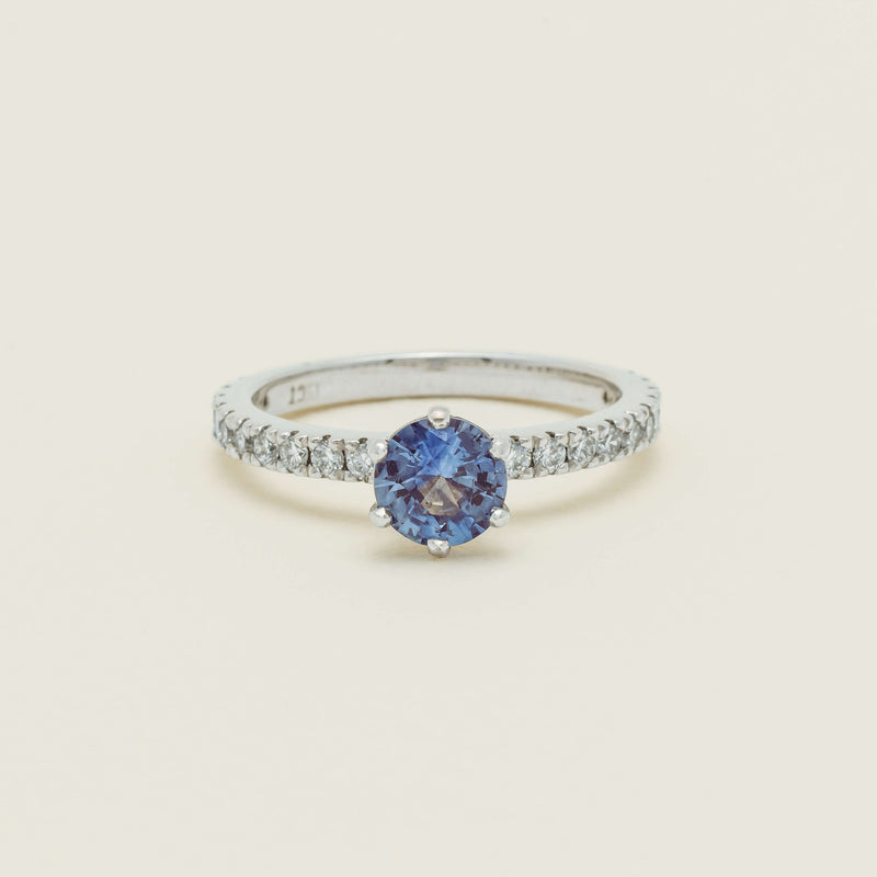 Deja Vu 18ct White Gold 1.03ct Sapphire & Diamond Ring - Ring - Walker & Hall