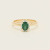 18ct Yellow Gold .78ct Emerald & Diamond Nina Ring