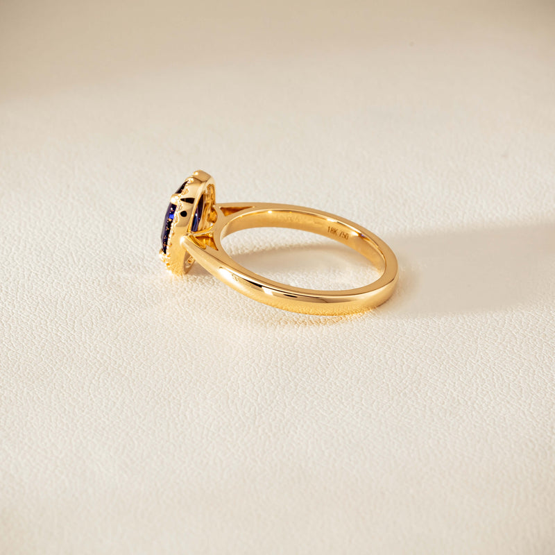 18ct Yellow Gold 1.62ct Sapphire & Diamond Nina Ring
