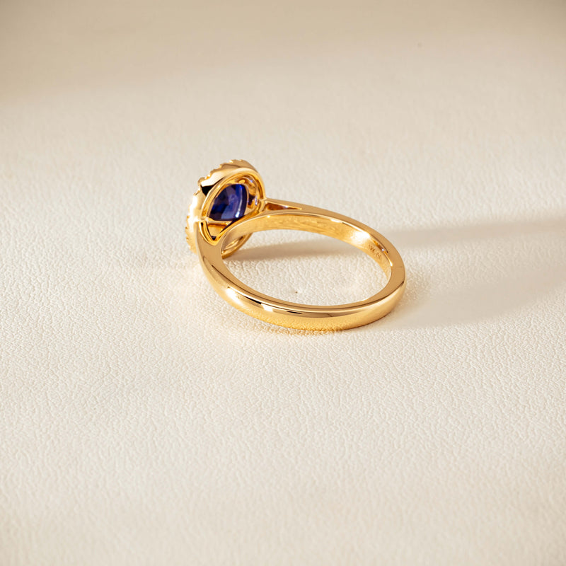 18ct Yellow Gold 1.62ct Sapphire & Diamond Nina Ring