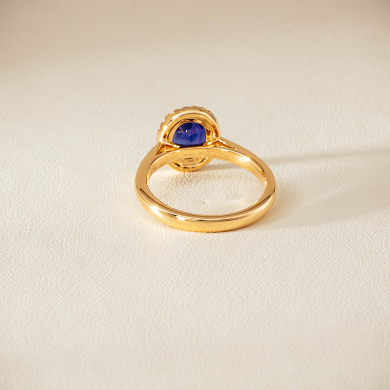 18ct Yellow Gold 1.62ct Sapphire & Diamond Nina Ring