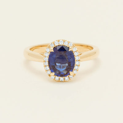 18ct Yellow Gold 1.62ct Sapphire & Diamond Nina Ring