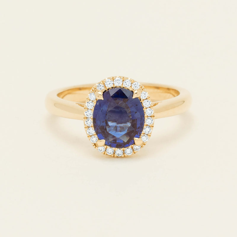 18ct Yellow Gold 1.62ct Sapphire & Diamond Nina Ring