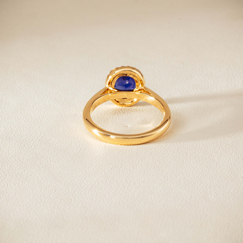 18ct Yellow Gold 1.62ct Sapphire & Diamond Nina Ring