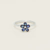 18ct White Gold Sapphire & Diamond Forget-Me-Not Ring