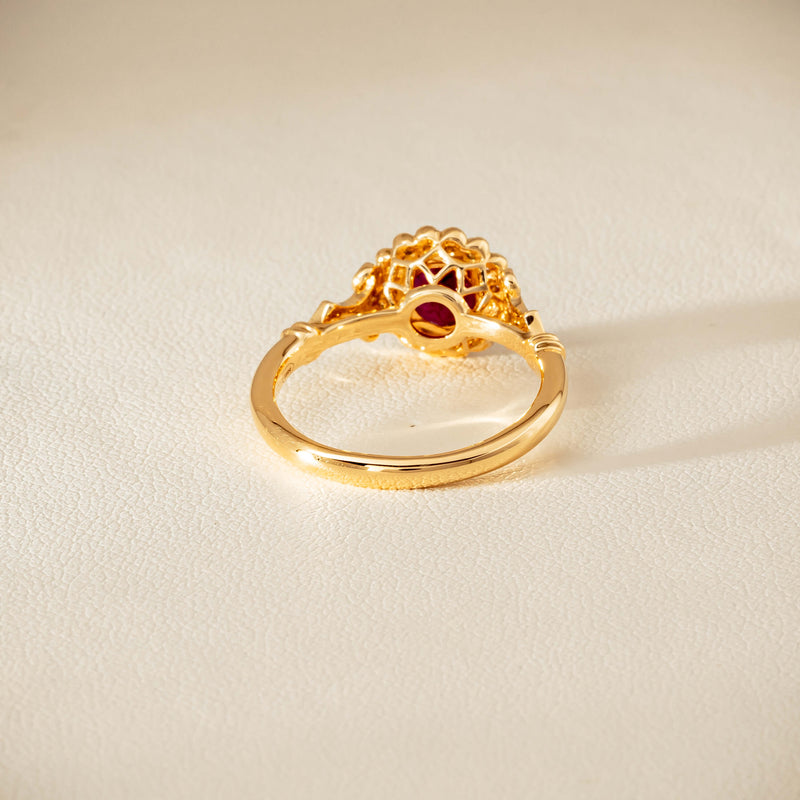 18ct Yellow Gold 1.02ct Ruby & Diamond Versailles Ring - Ring - Walker & Hall