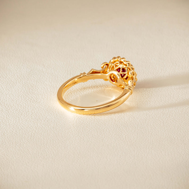 18ct Yellow Gold 1.02ct Ruby & Diamond Versailles Ring - Ring - Walker & Hall