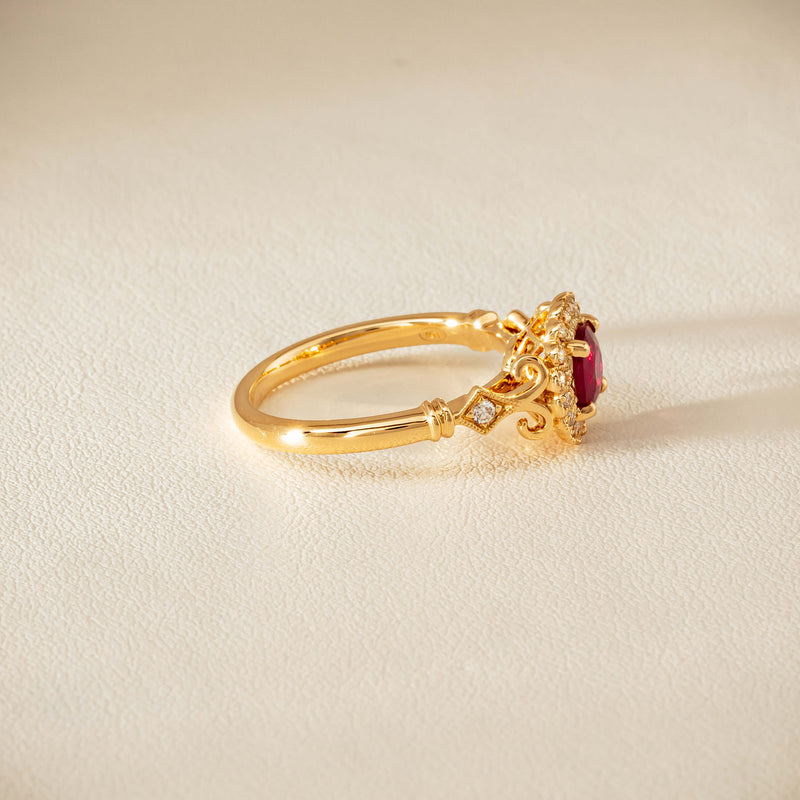 18ct Yellow Gold 1.02ct Ruby & Diamond Versailles Ring - Ring - Walker & Hall