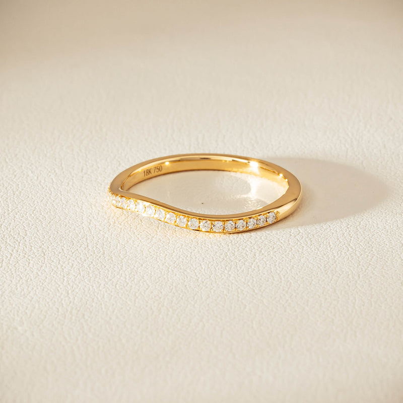 18ct Yellow Gold .15ct Diamond Grace Band - Ring - Walker & Hall