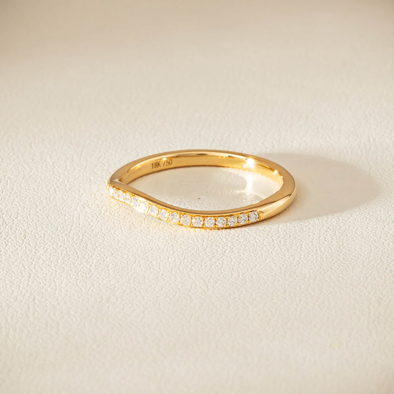 18ct Yellow Gold .15ct Diamond Grace Band - Ring - Walker & Hall
