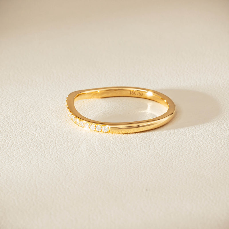 18ct Yellow Gold .15ct Diamond Grace Band - Ring - Walker & Hall