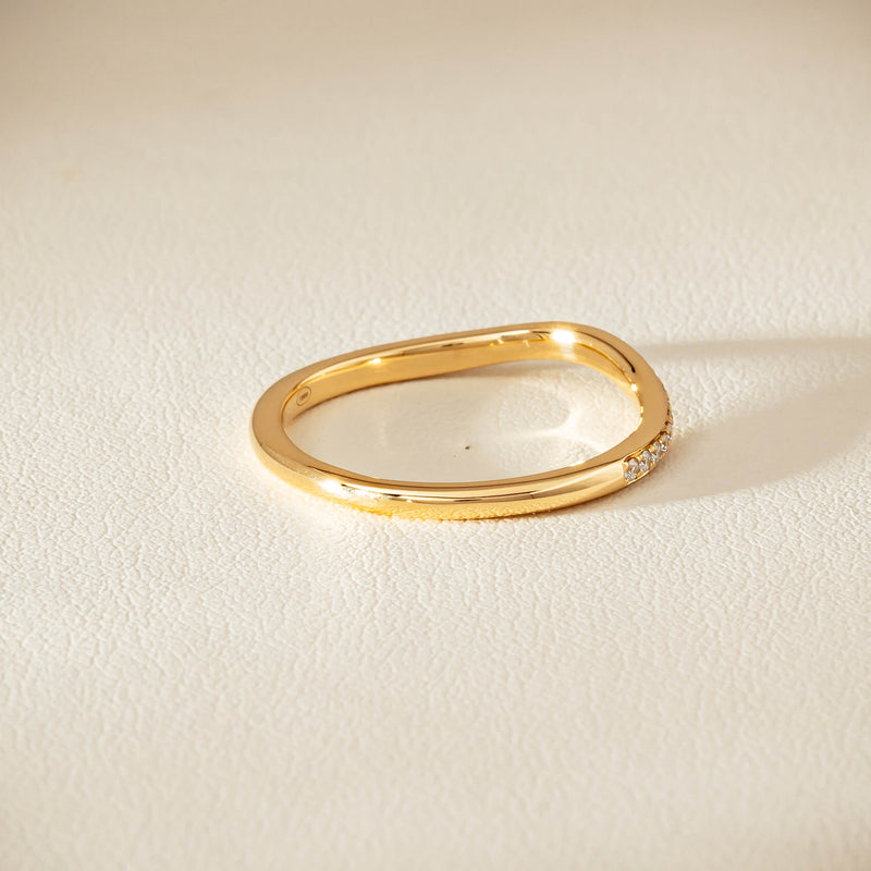 18ct Yellow Gold .15ct Diamond Grace Band - Ring - Walker & Hall