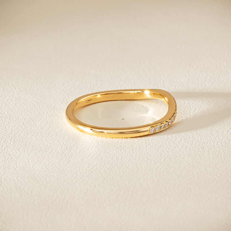 18ct Yellow Gold .15ct Diamond Grace Band - Ring - Walker & Hall