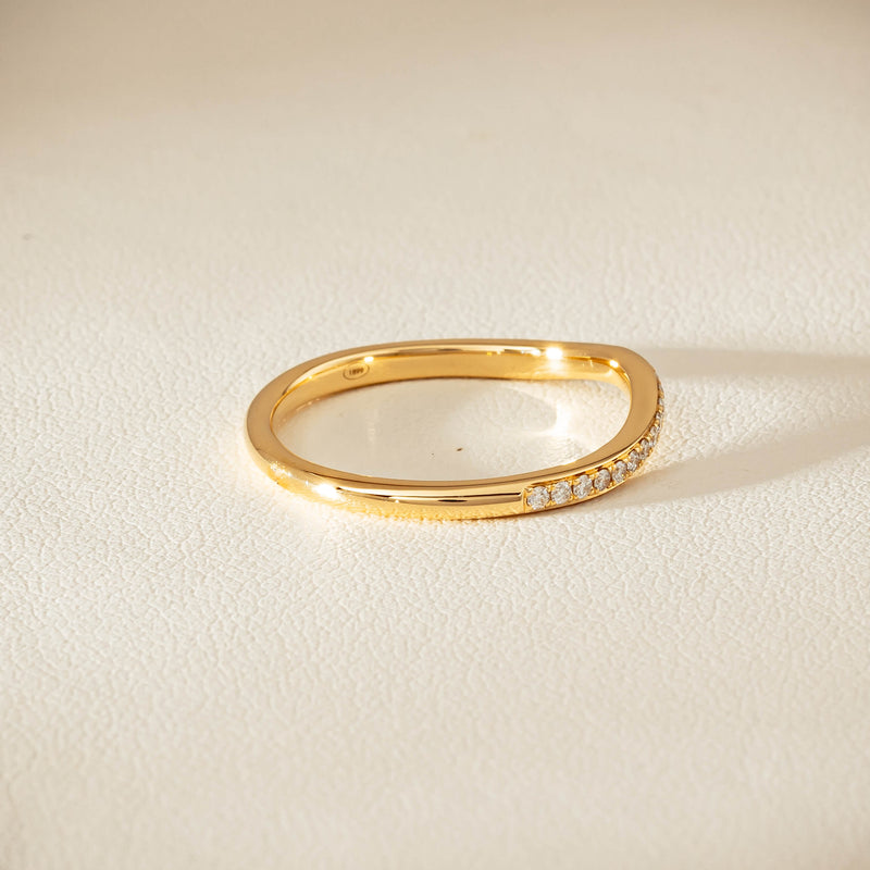 18ct Yellow Gold .15ct Diamond Grace Band - Ring - Walker & Hall