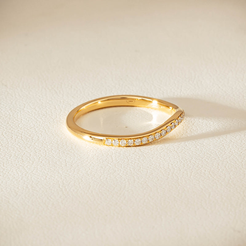 18ct Yellow Gold .15ct Diamond Grace Band - Ring - Walker & Hall