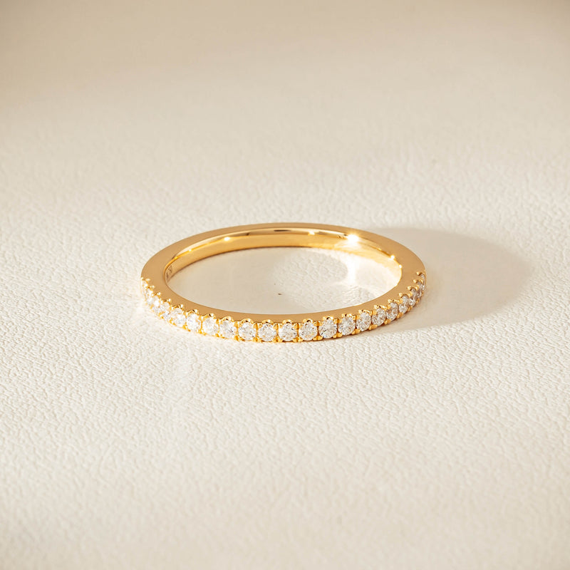 18ct Yellow Gold Diamond Millie Band - Ring - Walker & Hall
