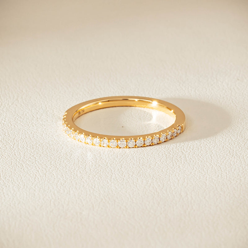 18ct Yellow Gold Diamond Millie Band - Ring - Walker & Hall