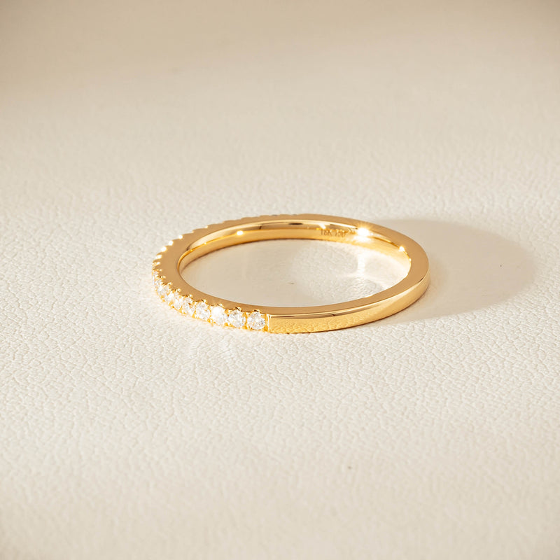18ct Yellow Gold Diamond Millie Band - Ring - Walker & Hall