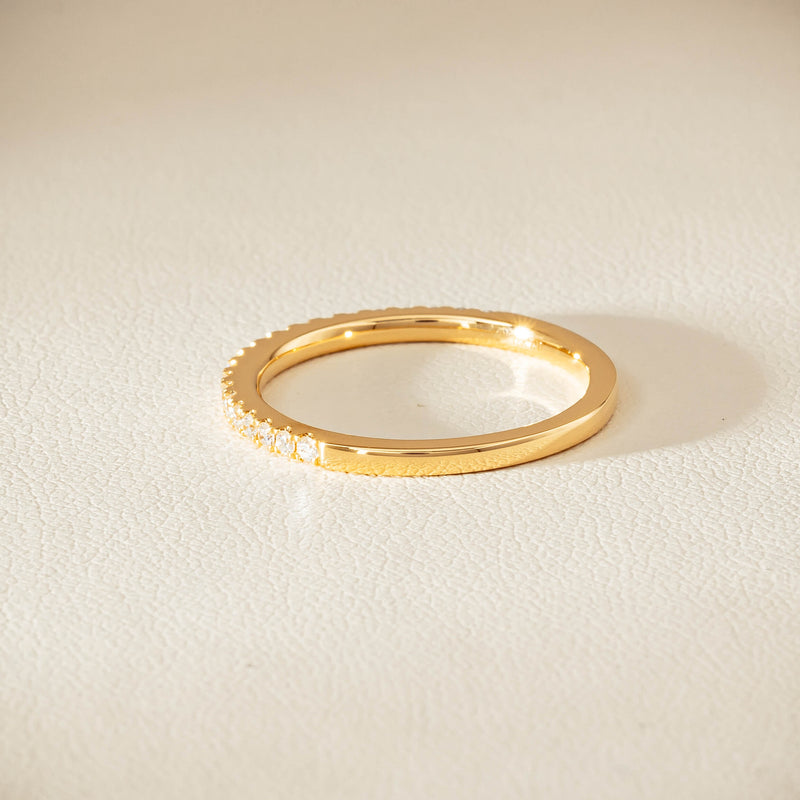 18ct Yellow Gold Diamond Millie Band - Ring - Walker & Hall