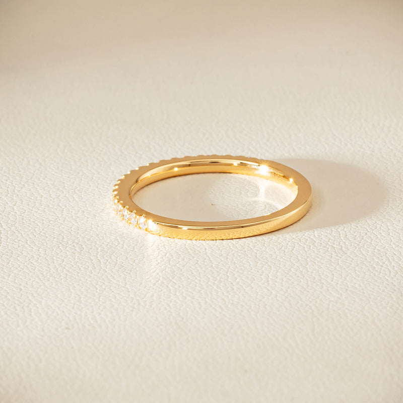 18ct Yellow Gold Diamond Millie Band - Ring - Walker & Hall