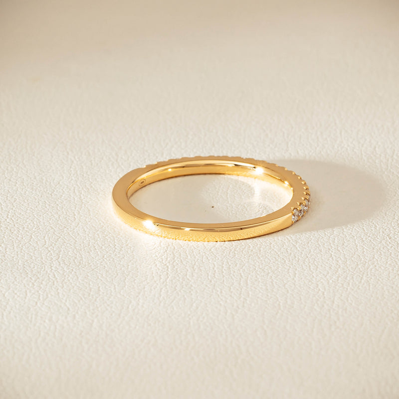 18ct Yellow Gold Diamond Millie Band - Ring - Walker & Hall