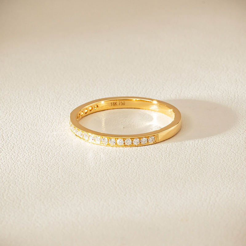 18ct Yellow Gold .16ct Diamond Galaxis Band - Ring - Walker & Hall