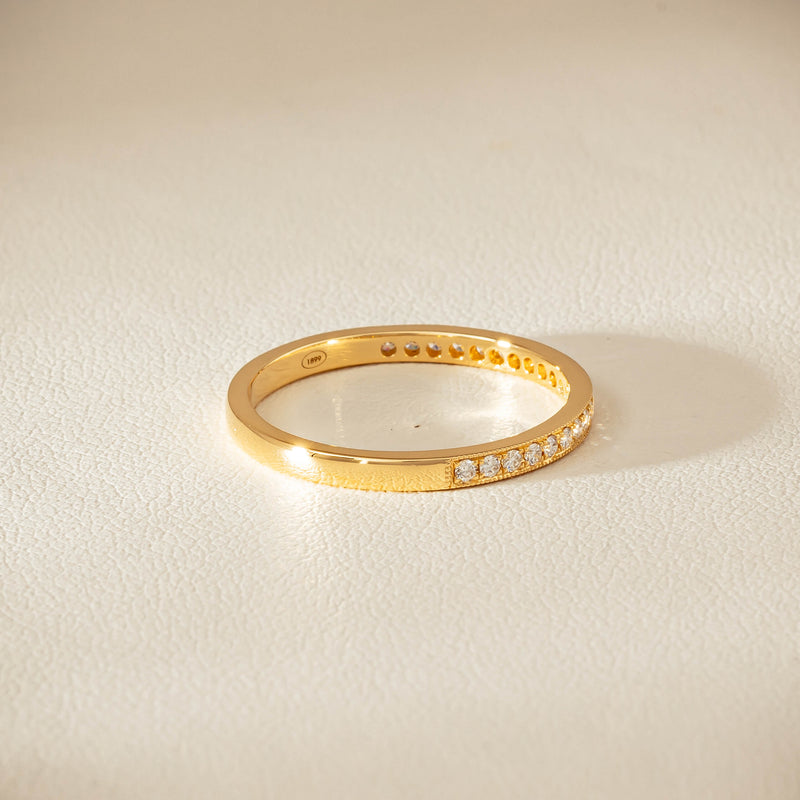 18ct Yellow Gold .16ct Diamond Galaxis Band - Ring - Walker & Hall