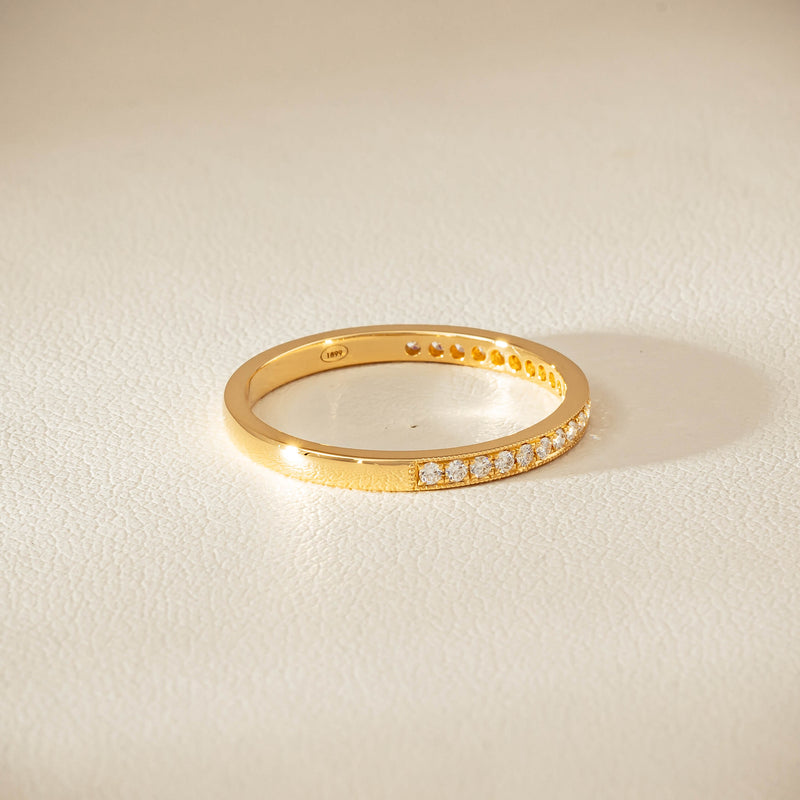 18ct Yellow Gold .16ct Diamond Galaxis Band - Ring - Walker & Hall