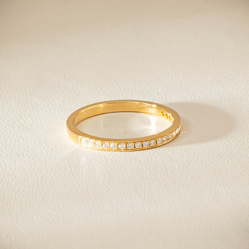 18ct Yellow Gold .16ct Diamond Galaxis Band - Ring - Walker & Hall