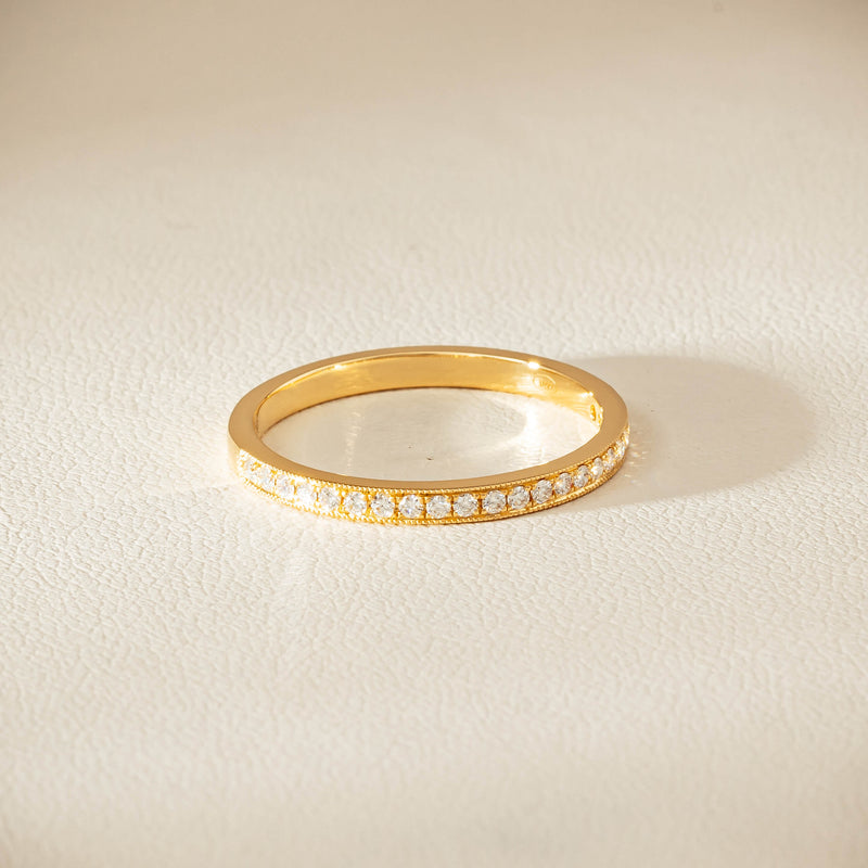 18ct Yellow Gold .16ct Diamond Galaxis Band - Ring - Walker & Hall